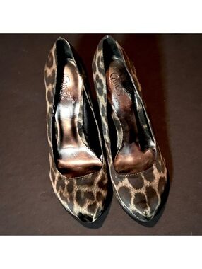 Carlos Santana Cheetah Print Platform Stiletto